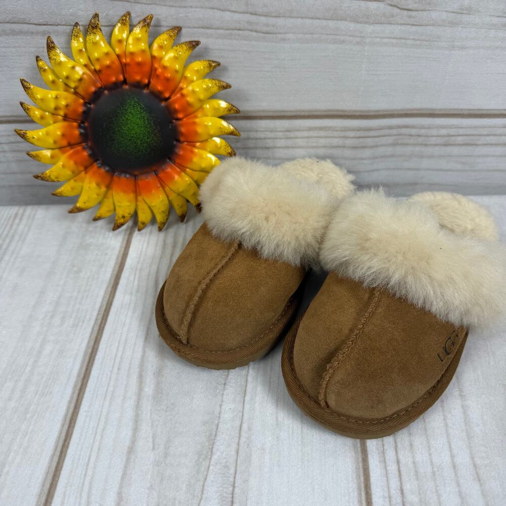 UGG Kids Cozy II Suede Leather Slippers 10C